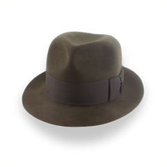 Dark Olive Mens Trilby Hat in Premium Beaver Felt | The Odyssey