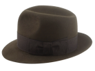 The Odyssey - Loden Green Premium Beaver Felt Narrow Brim Fedora Hat for Men with Poet Crown Design | Agnoulita Quality Custom Hats 2
