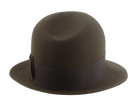 The Odyssey - Loden Green Premium Beaver Felt Narrow Brim Fedora Hat for Men with Poet Crown Design | Agnoulita Quality Custom Hats  4
