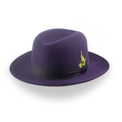 Dark Purple Fur Felt Fedora For Men | The Tobin