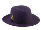 The TOBIN | Agnoulita Custom Handmade Hats Agnoulita Hats 3 | Men's Fedora, Plum, Rabbit fur felt, Single-crease