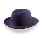 Dark Purple Fur Felt Fedora For Men | The Tobin - Agnoulita Hats 4 