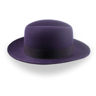 Dark Purple Fur Felt Fedora For Men | The Tobin - Agnoulita Hats 5 