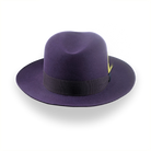 Dark Purple Fur Felt Fedora For Men | The Tobin - Agnoulita Hats 6 