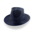 Denim Blue Luxurious Silk Finish Fedora for Men | The Zephyr - Agnoulita Hats 1 