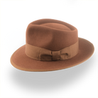 Elegant Brown Men's Fedora Hat with Teardrop Crown | The Knight - Agnoulita Hats 2 