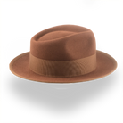 Elegant Brown Men's Fedora Hat with Teardrop Crown | The Knight - Agnoulita Hats 5 