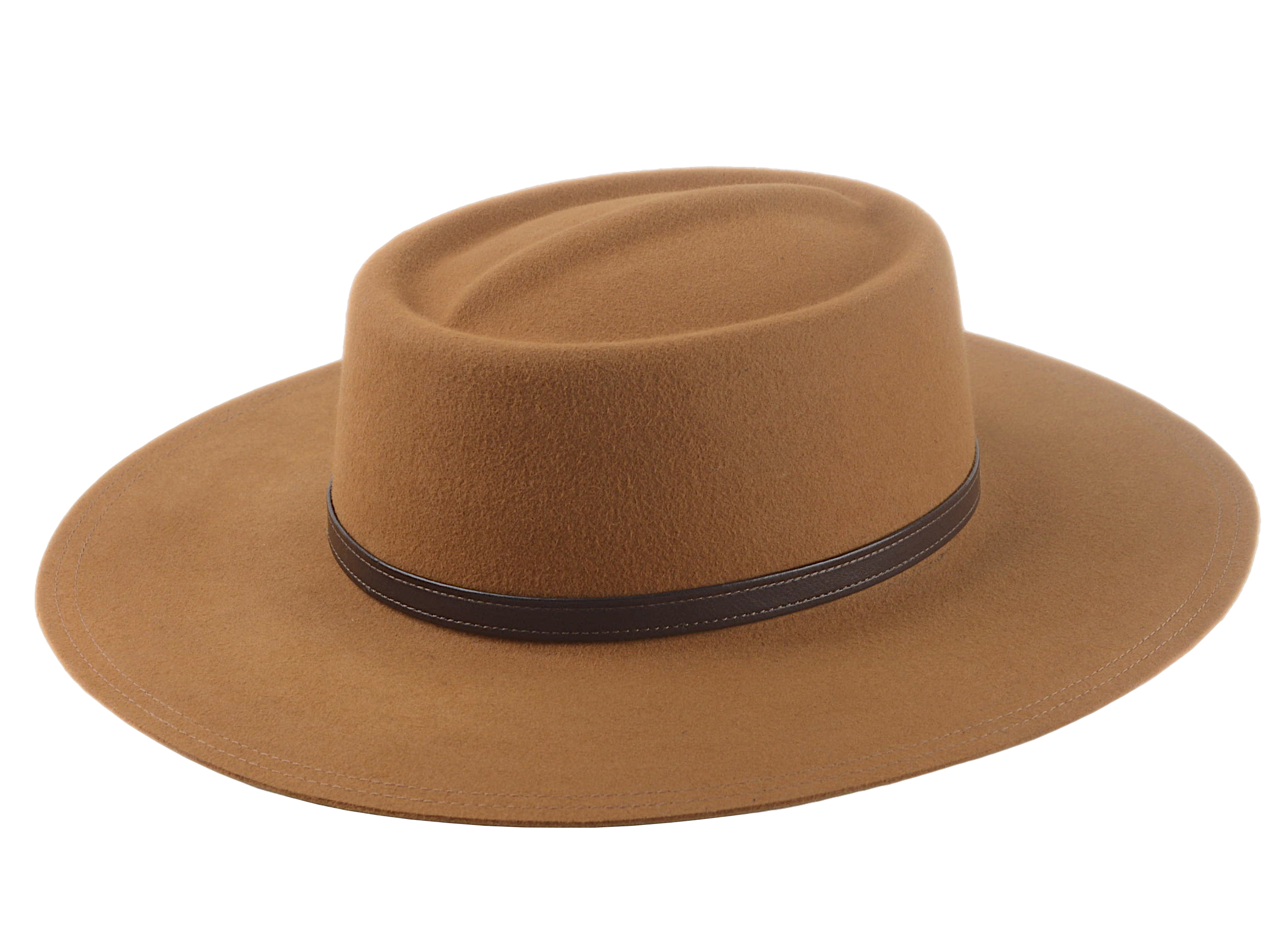 Western Style Gamblers Hat | The GAMBLER DELUXE | Custom Handmade Hats Agnoulita Hats 4 | Burnt Orange, Rabbit fur felt, Telescope, Western Style