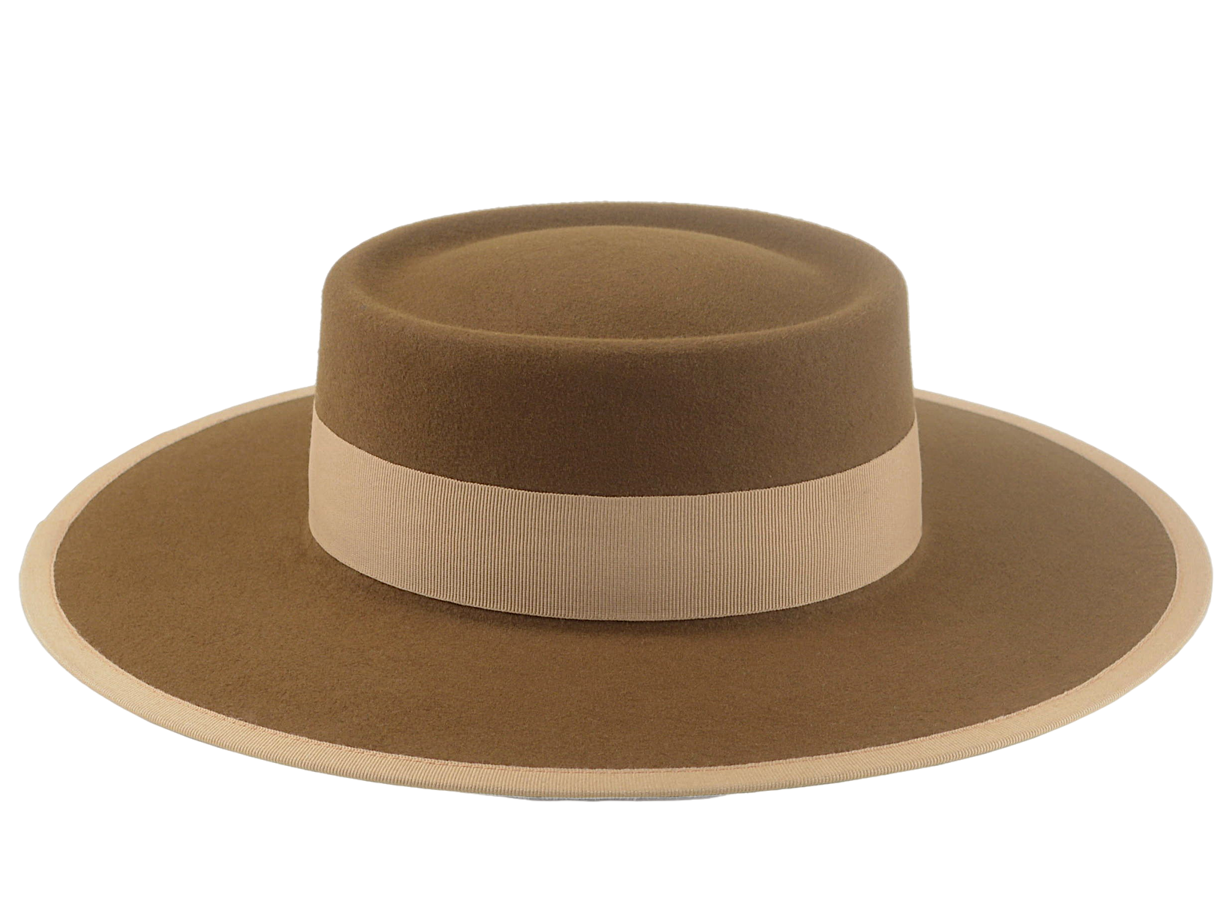 Wide Brim Bolero Hat | The BARON | Custom Hat Makers Agnoulita Hats 5 | Brown, Rabbit fur felt, Telescope, Western Style