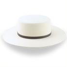 Flat Crown Wide Brim Bolero Hat In Ivory Wool Felt | The Galloper - Agnoulita Hats 5 