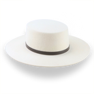 Flat Crown Wide Brim Bolero Hat In Ivory Wool Felt | The Galloper - Agnoulita Hats 6 