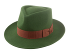 The SOVEREIGN | Agnoulita Custom Handmade Hats Agnoulita Hats 1 | Green, Men's Fedora, Rabbit fur felt, Teardrop
