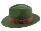 The SOVEREIGN | Agnoulita Custom Handmade Hats Agnoulita Hats 2 | Green, Men's Fedora, Rabbit fur felt, Teardrop