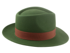 The SOVEREIGN | Agnoulita Custom Handmade Hats Agnoulita Hats 5 | Green, Men's Fedora, Rabbit fur felt, Teardrop
