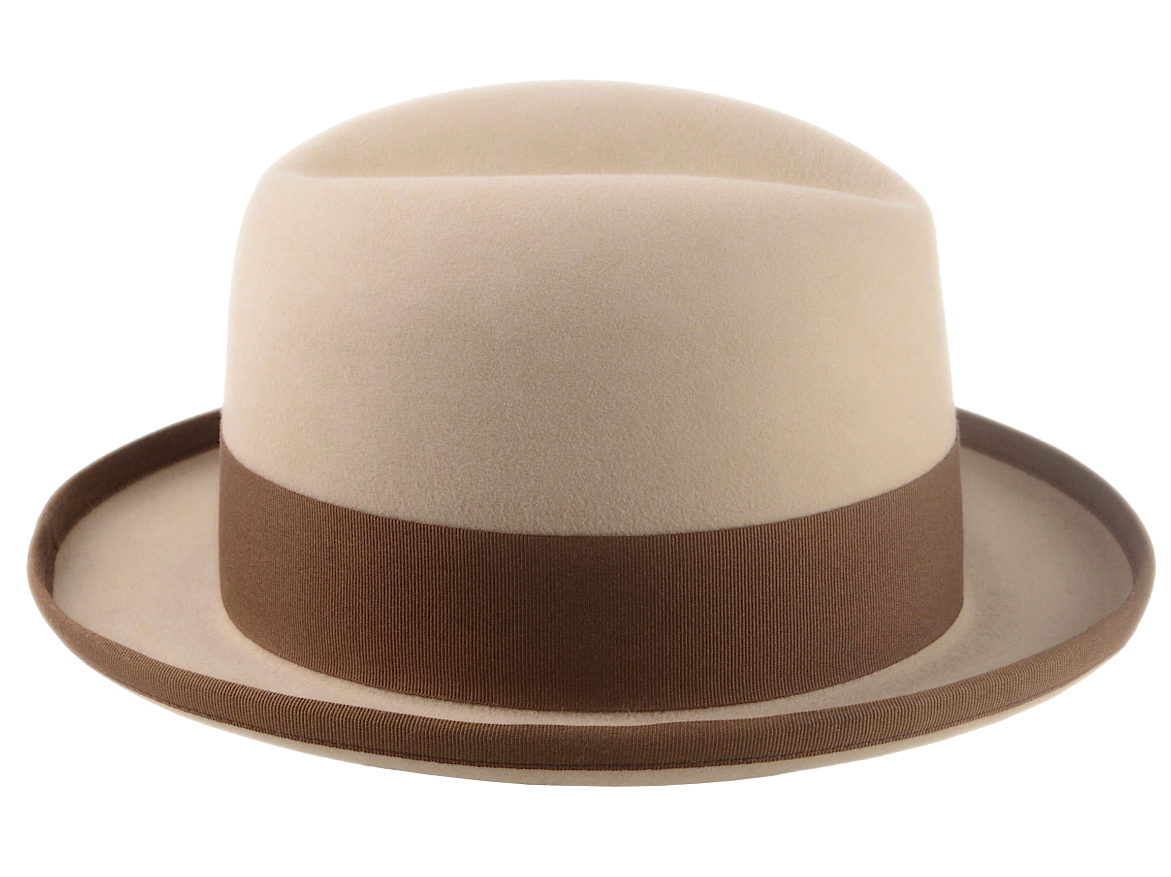 The PIGALLE | Agnoulita Custom Handmade Hats Agnoulita Hats 5 | Camel, Homburg Fedora, Rabbit fur felt, Single-crease