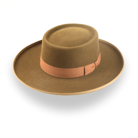 Chapeau western marron de style Gambler en feutre de fourrure durable | The SantaFe