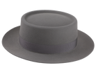 The PLAYER | Agnoulita Custom Handmade Hats Agnoulita Hats 5 | Grey, Men's Fedora, Pewter Grey, Rabbit fur felt, Telescope