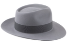 The LAIRD | Agnoulita Custom Handmade Hats Agnoulita Hats 5 | Men's Fedora, Pewter Grey, Rabbit fur felt, Teardrop