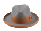 The Solaris -  Premium Fur Felt Wide-Brim Fedora Tailored for Men with Center Dent Crown and Rolled Brim | Agnoulita Quality Custom Hats 6
