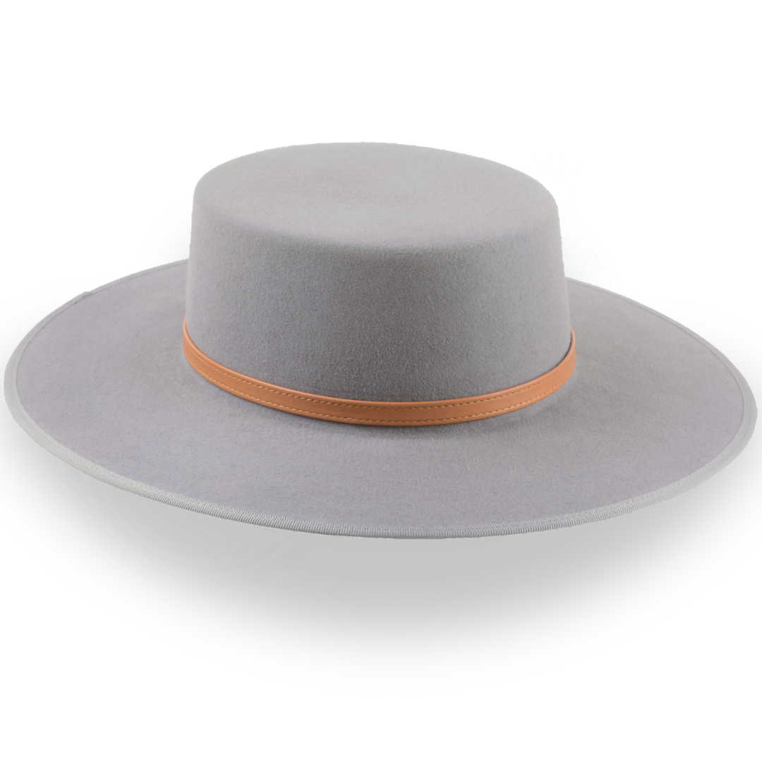 Mens wide flat brim hat clearance