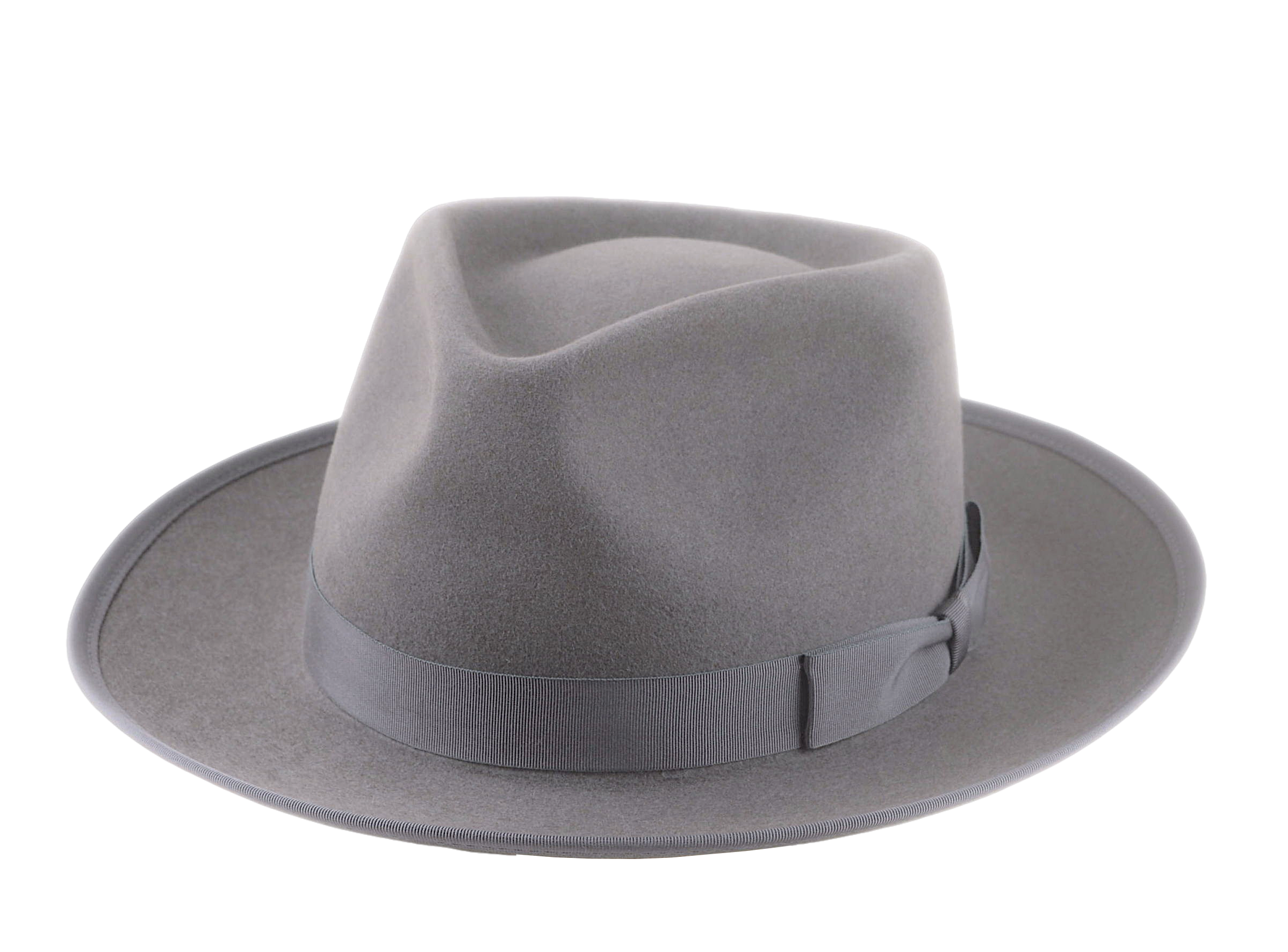 The ULYSSES | Agnoulita Custom Handmade Hats Agnoulita Hats 1 | Beaver fur felt, Custom Beaver Fedora, Pewter Grey, Teardrop