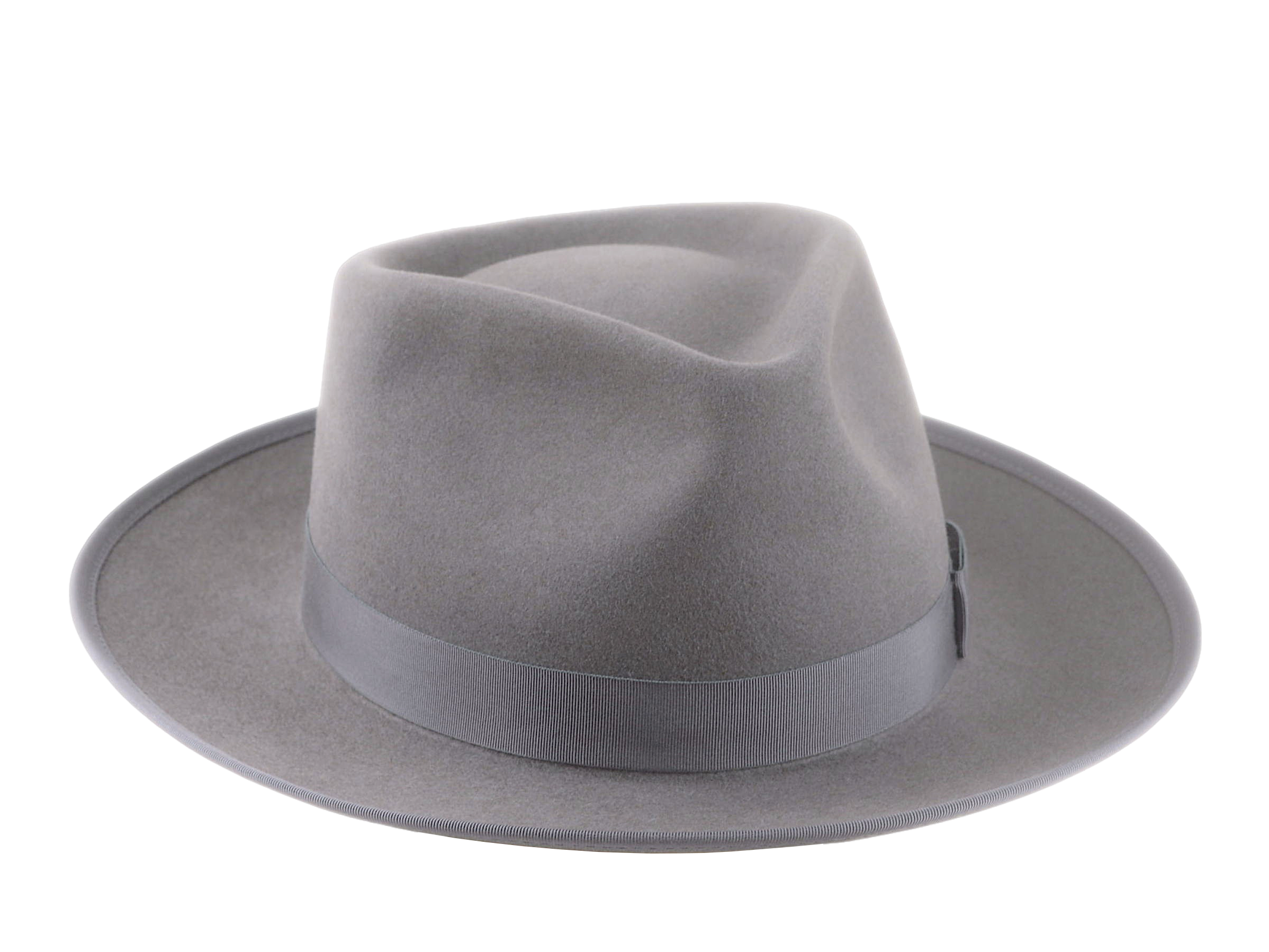 The ULYSSES | Agnoulita Custom Handmade Hats Agnoulita Hats 6 | Beaver fur felt, Custom Beaver Fedora, Pewter Grey, Teardrop