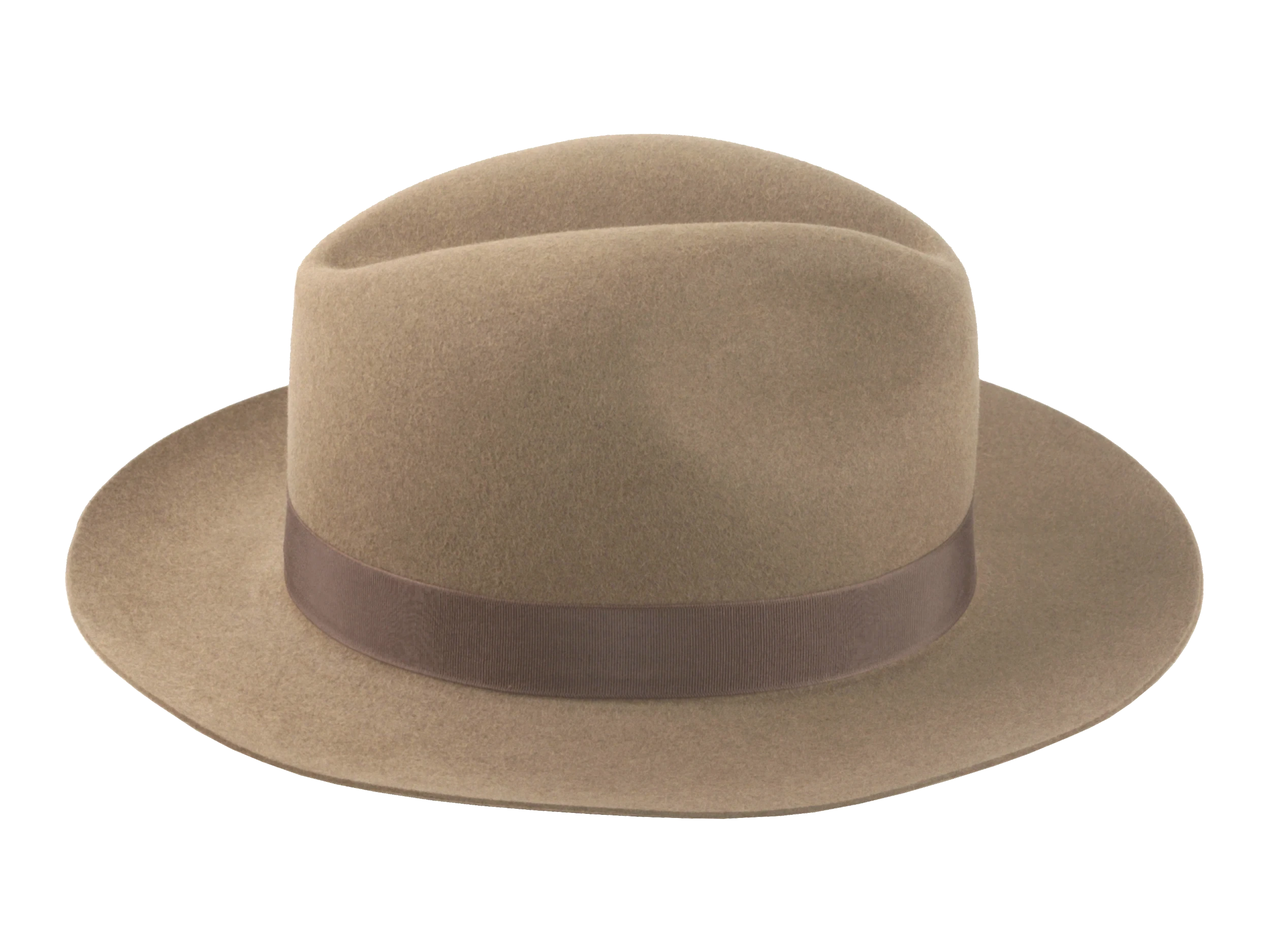 The Brando: Side angle highlighting the 2 5/8" raw-edge fedora snap brim design | Agnoulita Hats
