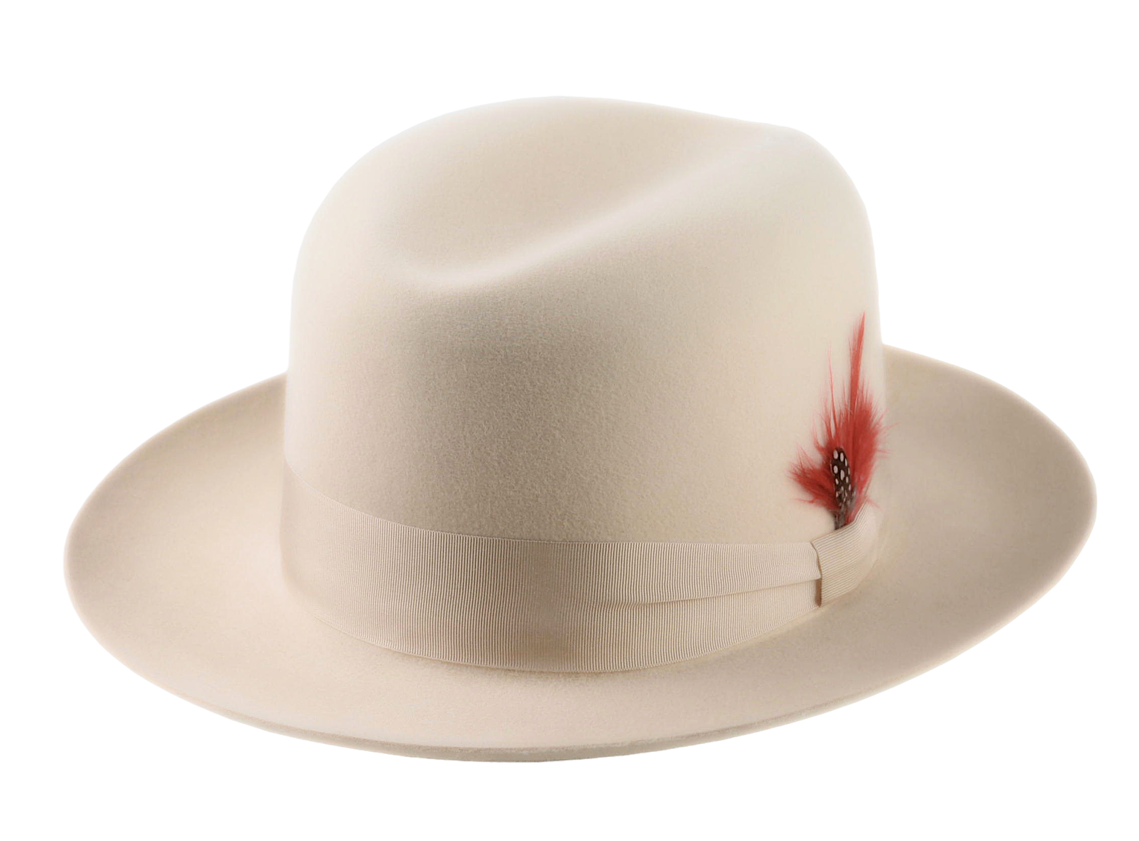 The TOBIN | Agnoulita Custom Handmade Hats Agnoulita Hats 1 | Cream, Men's Fedora, Rabbit fur felt, Single-crease