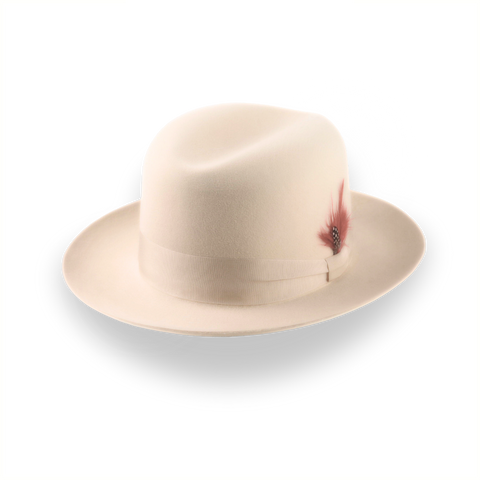 Sombrero Fedora Crema Artesanal en Fieltro de Piel Premium | The Tobin