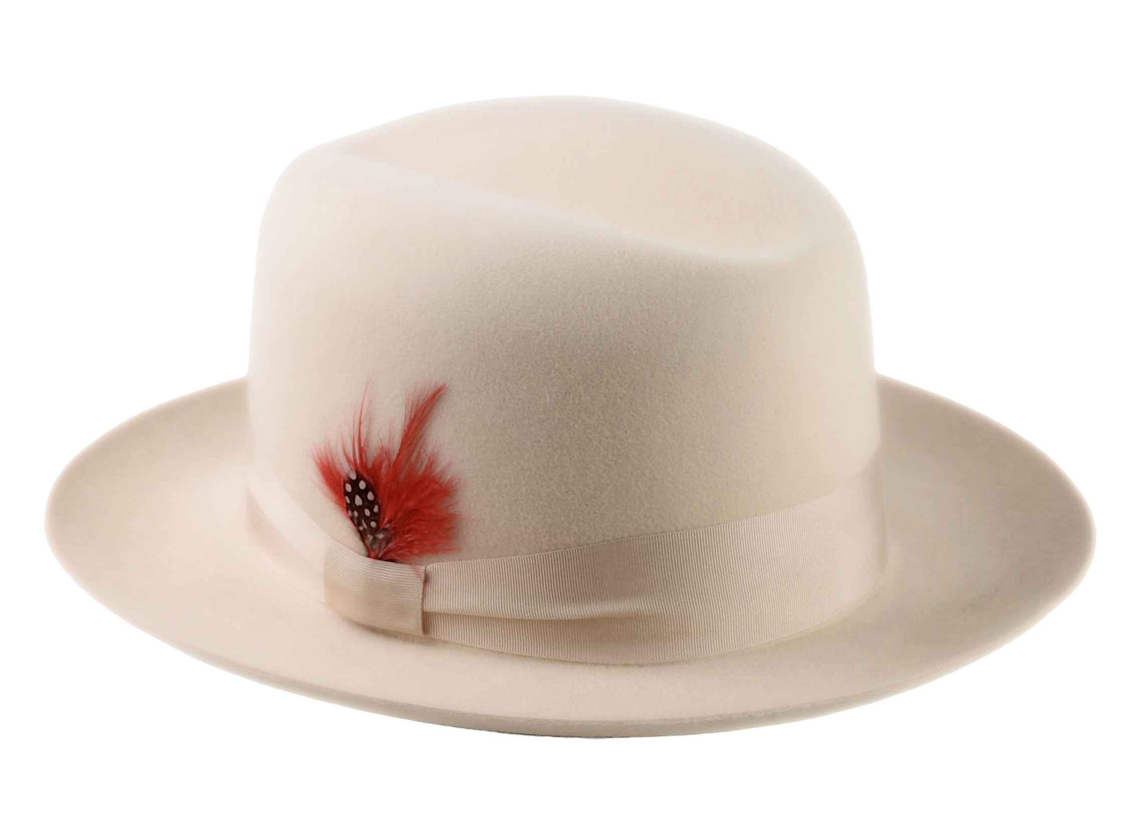 The TOBIN | Agnoulita Custom Handmade Hats Agnoulita Hats 3 | Cream, Men's Fedora, Rabbit fur felt, Single-crease