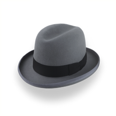 Handcrafted Grey Homburg Hat with Classic Design | The Godfather