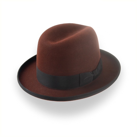 Feltro in pelliccia Oxblood fatto a mano Homburg con misura personalizzata | The Cerebelle