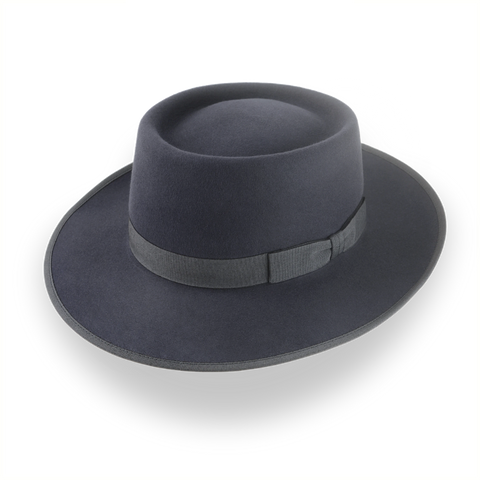 Iconic Slate Grey Fedora Porkpie Hat | The Oppenheimer