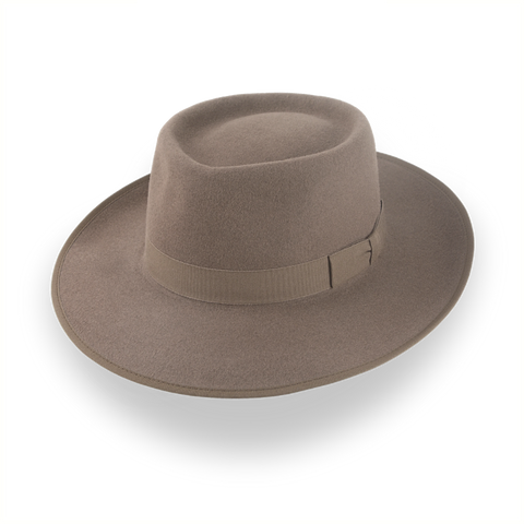 Iconic Wide Brim Porkpie Fedora Hat for Men | The Oppenheimer