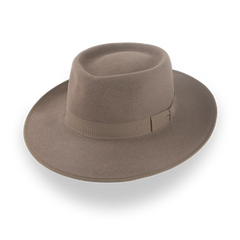 Iconic Wide Brim Porkpie Fedora Hat for Men | The Oppenheimer