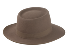 The Oppenheimer - Rabbit Fur Felt Wide Brim Porkpie Fedora For Men in Desert Taupe Brown Color | Agnoulita Quality Custom Hats 4