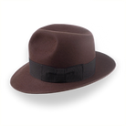 Indiana Jones Style Fedora In Sable Brown Beaver Fur Felt | The Pharaoh - Agnoulita 2 