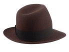 The PHARAOH | Agnoulita Custom Handmade Hats Agnoulita Hats 4 | Beaver fur felt, Custom Beaver Fedora, Explorer, Sable Brown