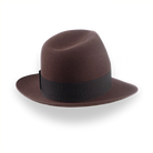 Indiana Jones Style Fedora In Sable Brown Beaver Fur Felt | The Pharaoh - Agnoulita 4 