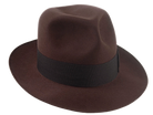 The PHARAOH | Agnoulita Custom Handmade Hats Agnoulita Hats 6 | Beaver fur felt, Custom Beaver Fedora, Explorer, Sable Brown