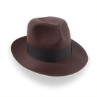 Indiana Jones Style Fedora In Sable Brown Beaver Fur Felt | The Pharaoh - Agnoulita 6 