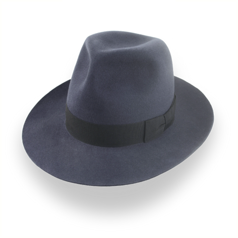 Fedora poète Indiana Jones en feutre de fourrure gris foncé | The Pulsar