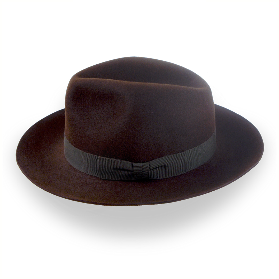 Italian Style Dark Brown Men's Fedora | The Ariston - Agnoulita 2 