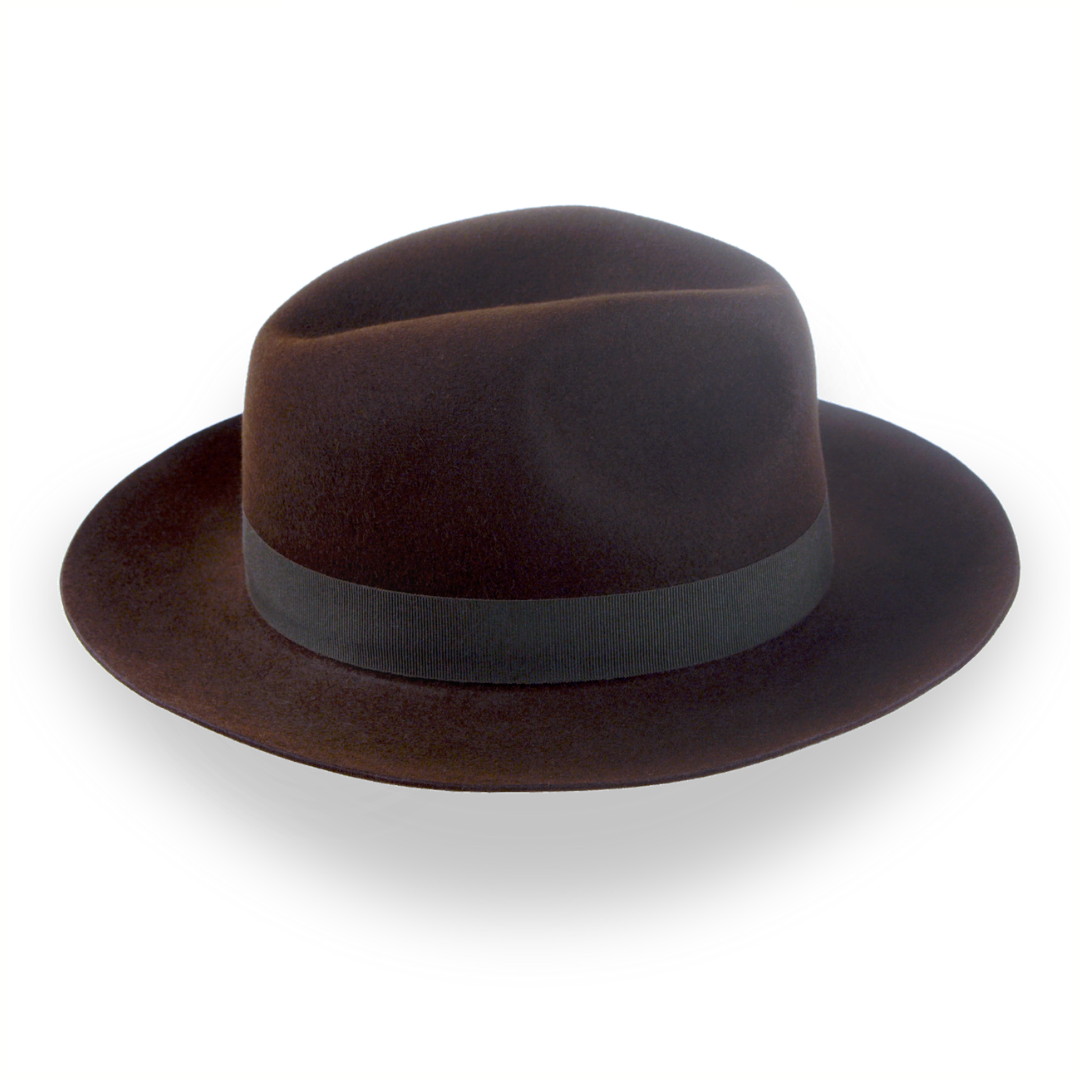 Italian Style Dark Brown Men's Fedora | The Ariston - Agnoulita 5 