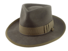 The PANDAMATOR DELUXE | Agnoulita Custom Handmade Hats Agnoulita Hats 1 | Beaver fur felt, Custom Beaver Fedora, Khaki Green, Teardrop