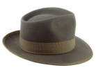The PANDAMATOR DELUXE | Agnoulita Custom Handmade Hats Agnoulita Hats 5 | Beaver fur felt, Custom Beaver Fedora, Khaki Green, Teardrop