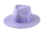 The SOLO | Agnoulita Custom Handmade Hats Agnoulita Hats 1 | Lilac, Purple, Rabbit fur felt, Teardrop, Wide Brim Fedora