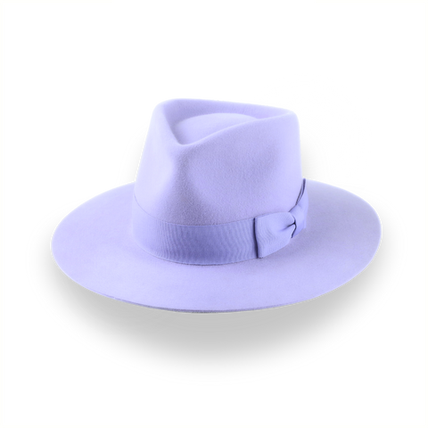 Lavendel Flat Brim Fedora in Premium Pelz Filz | Das Solo