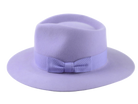 The SOLO | Agnoulita Custom Handmade Hats Agnoulita Hats 2 | Lilac, Purple, Rabbit fur felt, Teardrop, Wide Brim Fedora