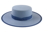 Fur Felt Bolero Hat | The GAUCHO | Custom Handmade Hats Agnoulita Hats 2 | Blue, Light Blue, Rabbit fur felt, Western Style